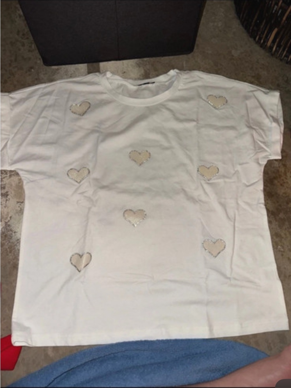 Women's Ontwelfth Heart Embellished
Rhinestone Top Size XL
